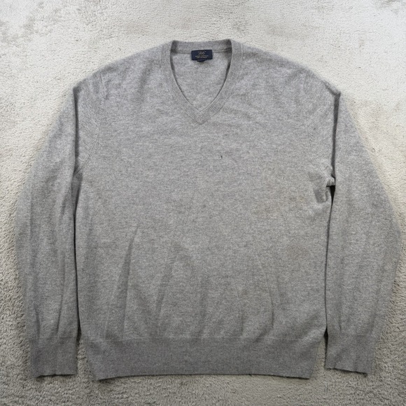 Brooks Brothers Other - Brooks Brothers Sweater Men Large Grey 100% Cashmere Crewneck Pullover Pure Soft